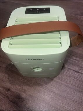 Portable Mini Air Cooler with Leather Carry Strap - Light Green